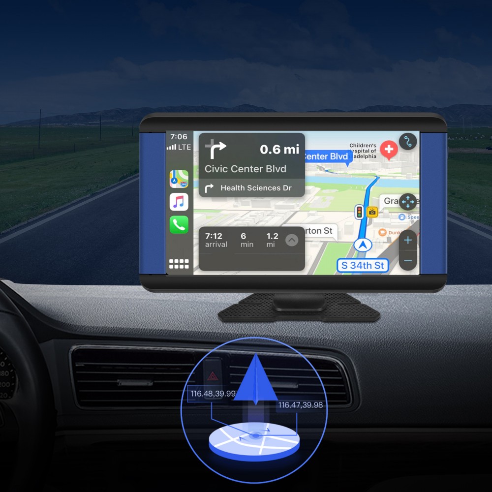 Мултимедиен плейър за автомобил Vivas Carplay M78, 7" HD тъч дисплей,  Apple CarPlay / Android Auto