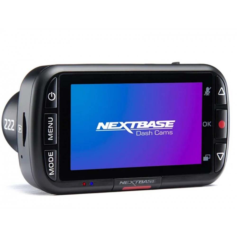 Видеорегистратор DVR Nextbase 222G, LED дисплей 2.5", GPS, Зрителен ъгъл 140°, Night Vision, Интелигентен режим на паркиране, Магнитна стойка със зарядно