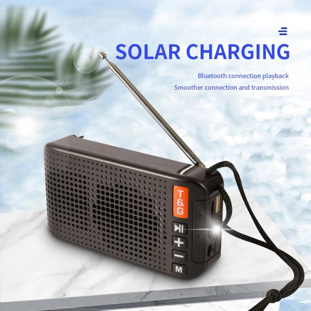 Преносима Bluetooth MP3 Колонка TG-184, Power Bank, Соларно зареждане