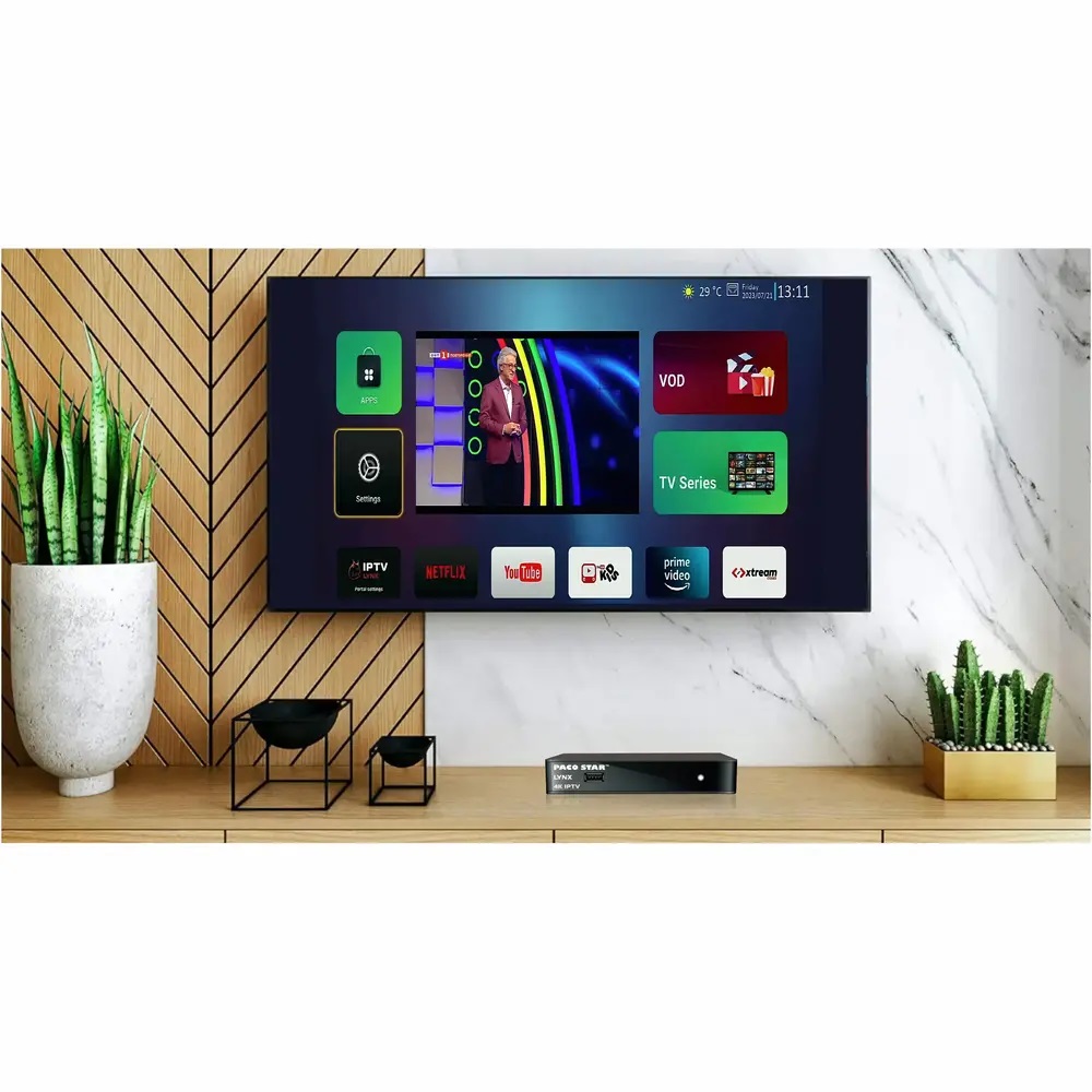 4K приемник за IPTV  Paco Star LYNX 4K, IPTV, 4K, Linux OS, Quad Core
