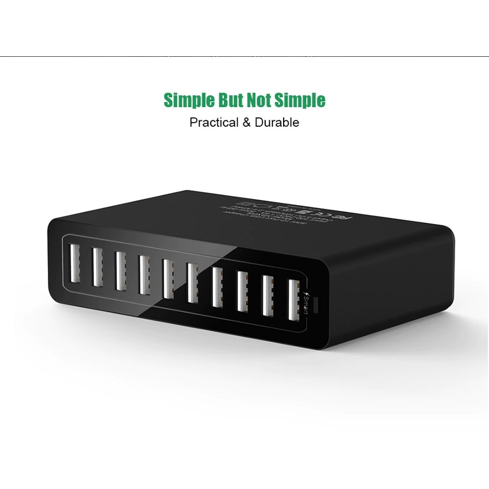 Бързо зареждаща Докинг станция 10 Port USB Dokking Station, 10 USB порта, 50W