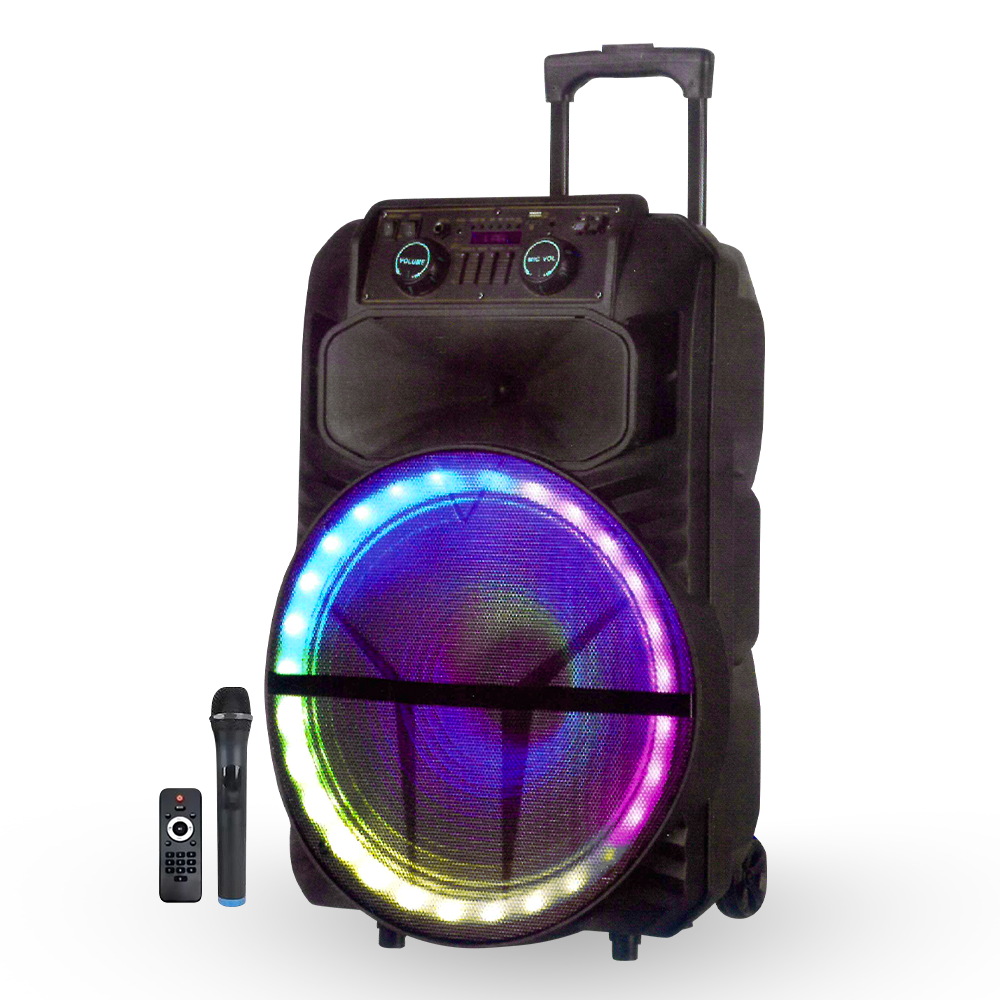 Караоке тонколона Smart Technology YB1360, 15 инча, Блутут, Вграден акумулатор, 1 Безжичeн микрофон, 2 години гаранция