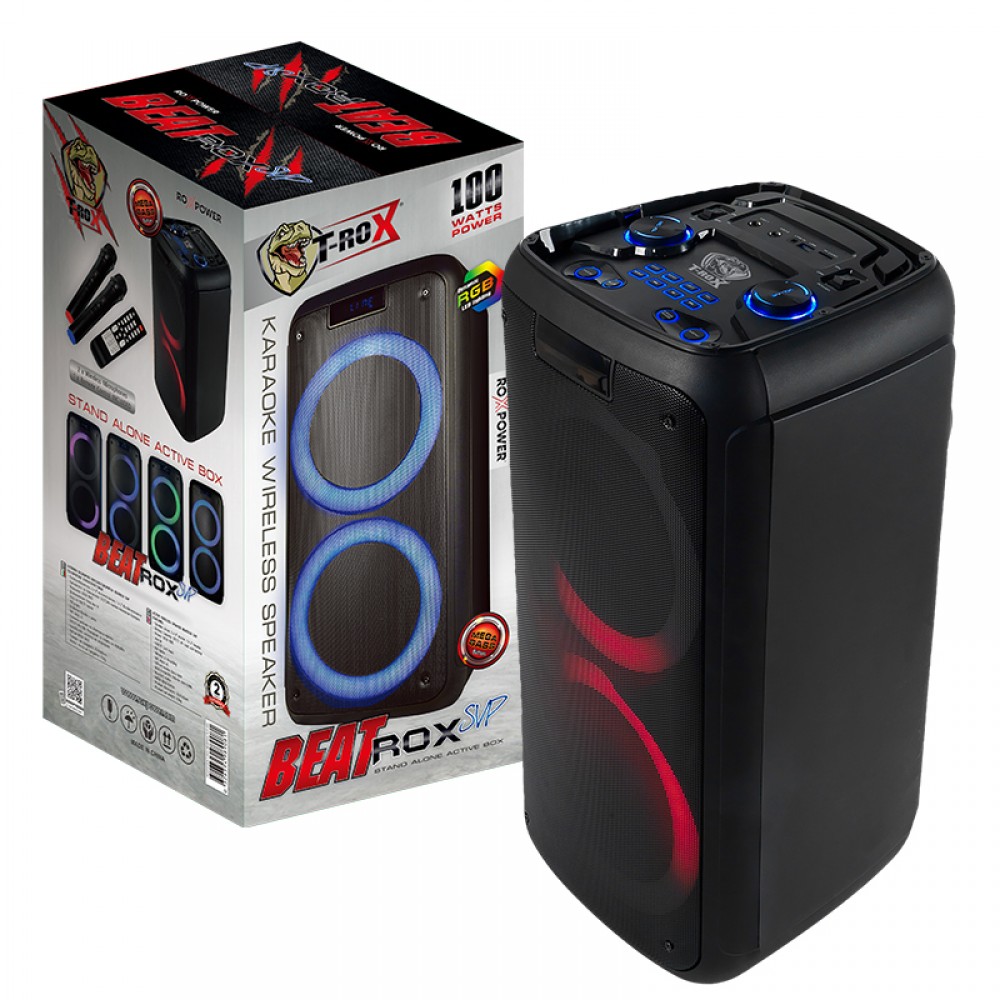 Караоке тонколона BEATROX SVP-822, Блутут, 2 микрофона, Сетлинни ефекти, 2 години гаранция