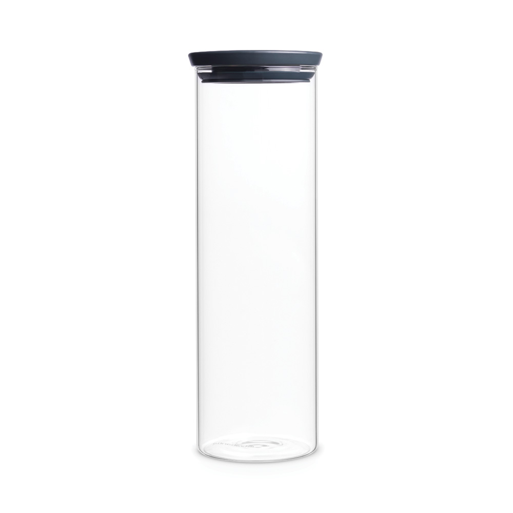 Стъклен буркан Brabantia Stackable 1.9L, Dark Grey