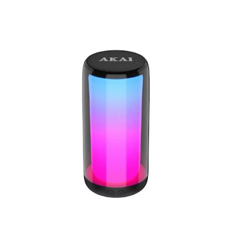 ПРЕНОСИМА ТОНКОЛОНА с 360° LED светлини AKAI CS2 GLOW