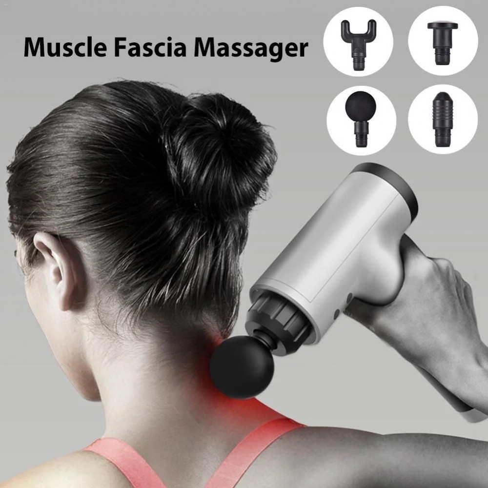 Уред за масаж Fascial Gun KH-320, Комплект, Четири накрайника