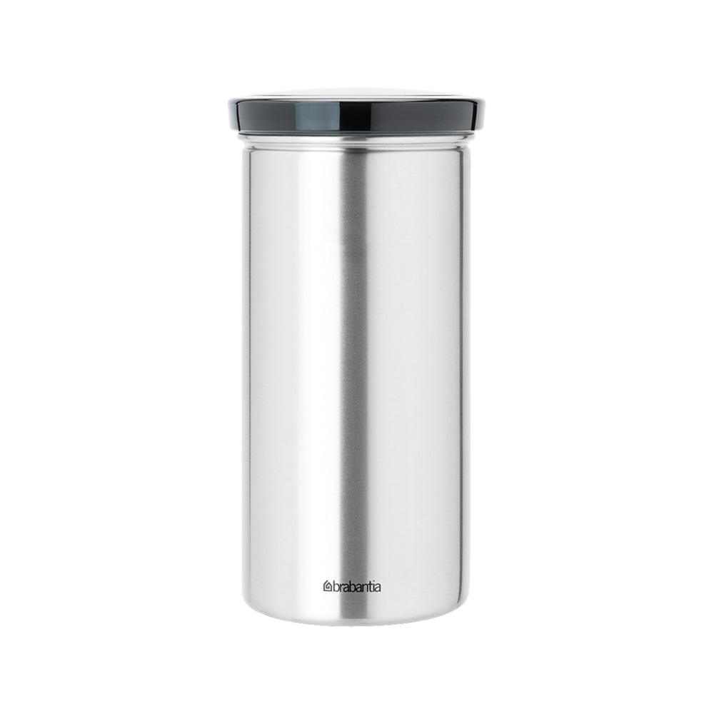 Буркан за 18 броя кафе-капсули Brabantia Matt Steel Fingerprint Proof, Grey