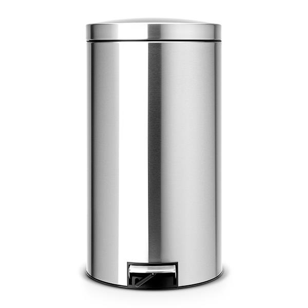Кош за смет с педал Brabantia Silent Twin 2x20L, Matt Steel Fingerprint Proof