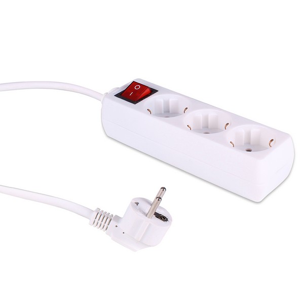 Разклонител с ключ, 3 гнезда, 1.5mm2,  1.5m дължина