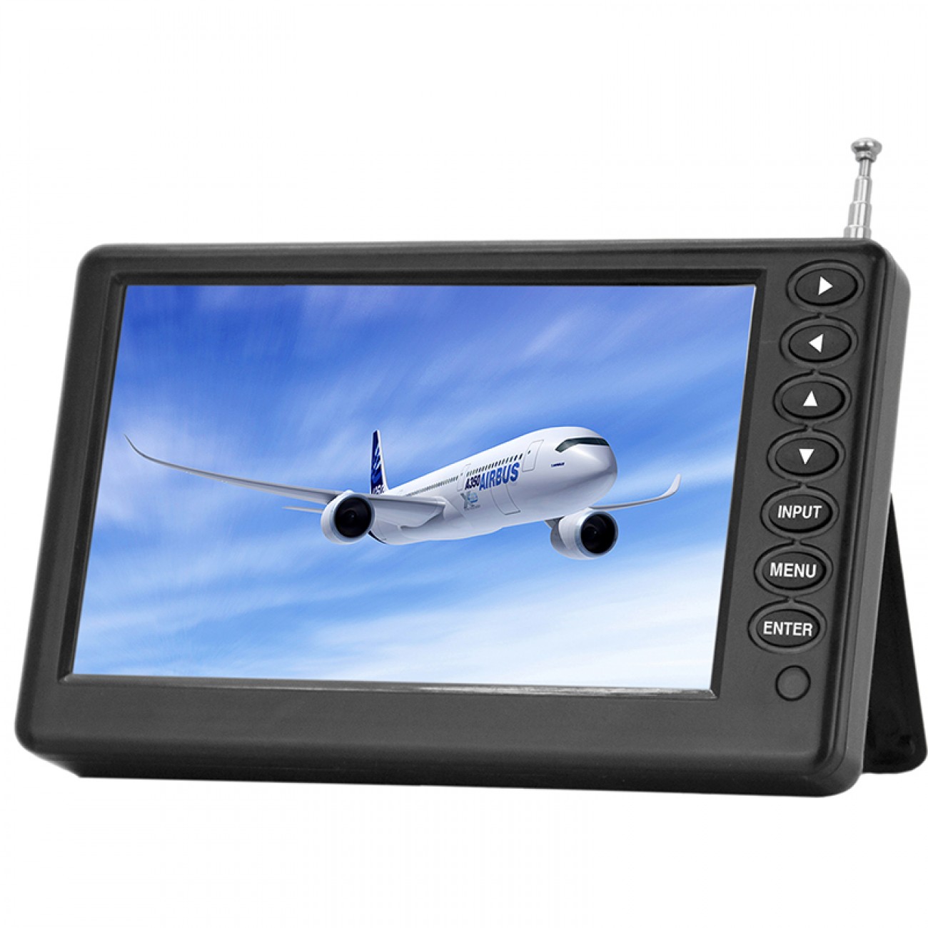 5" портативен телевизор Vivas TV5, 5 инча, 12/220V, Цифров тунер DVB-T2, Мултимедия, Акумулаторна батерия