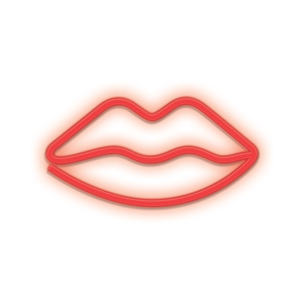 Неонова LED светлина LIPS, USB захранване, Батерии