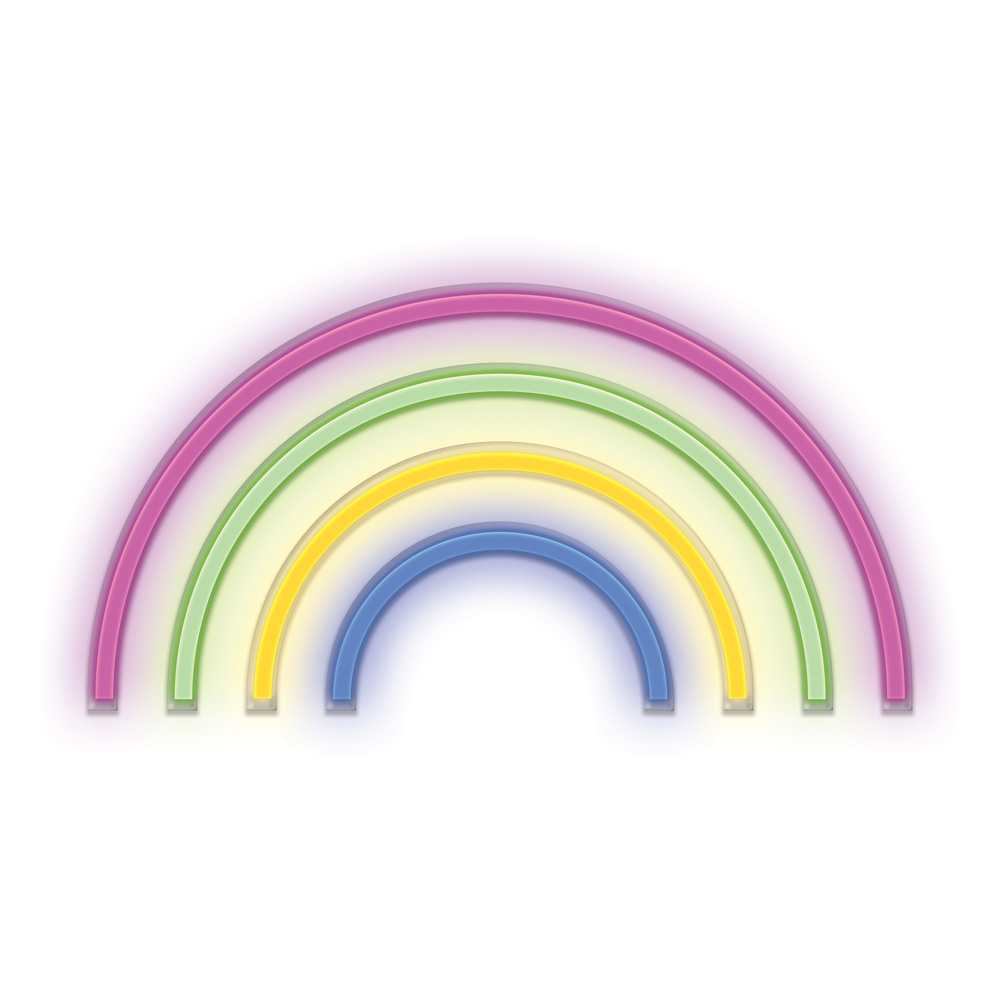 Неонова LED светлина RAINBOW, USB захранване, Батерии