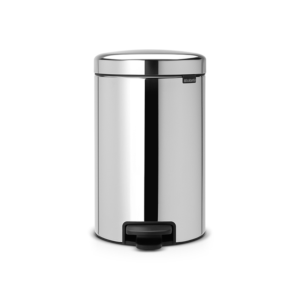 Кош за смет с педал Brabantia NewIcon 12L, Brilliant Steel, метална кофа