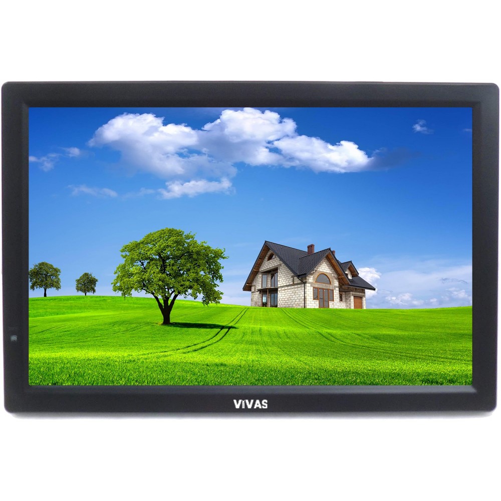 12" портативен телевизор Vivas TV12, 12 инча, 12/220V, Цифров тунер DVB-T2, Мултимедия, Акумулаторна батерия