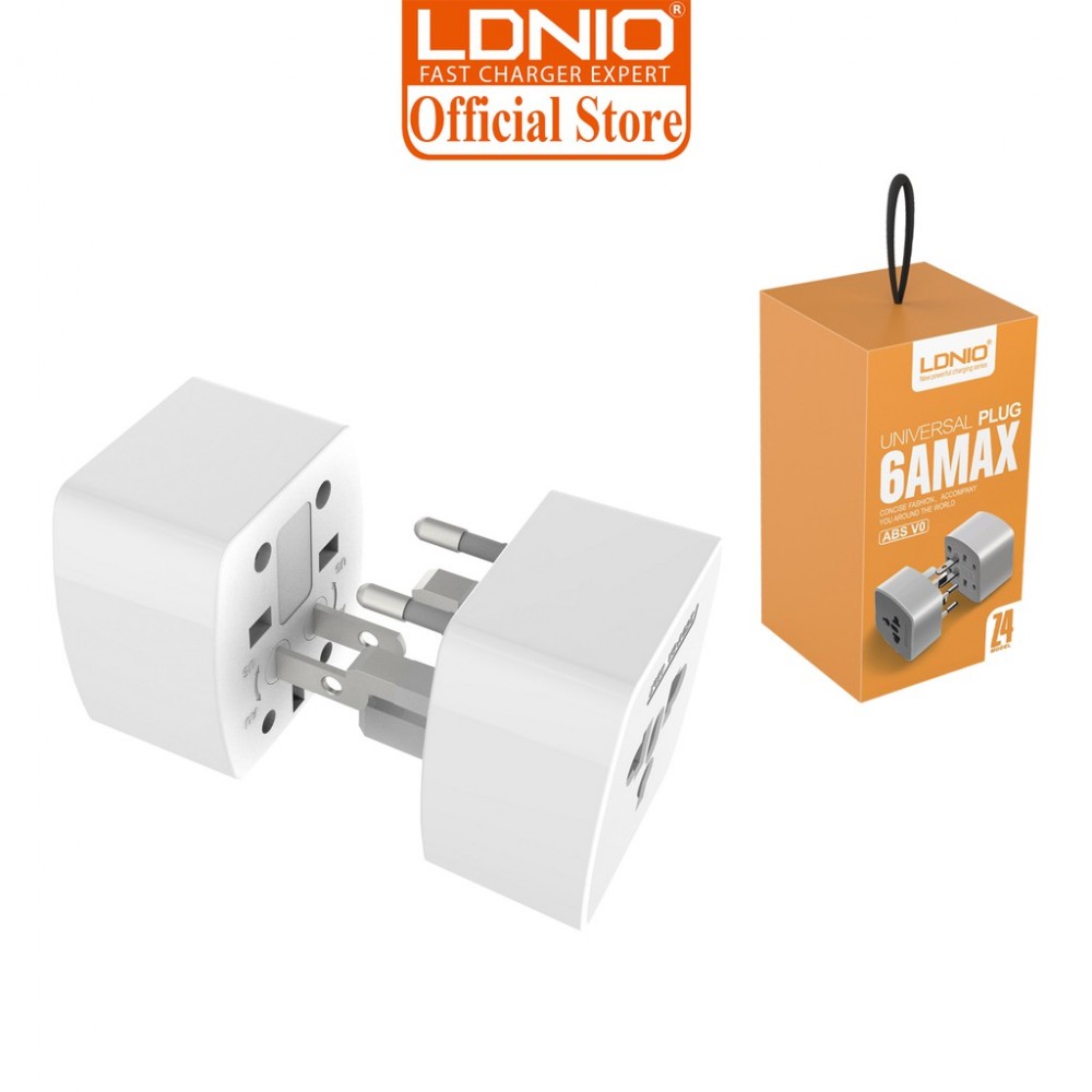 Комплект адаптери за контакт за повече от 150 държави Ldnio Universal Plug 6AMAX Z4