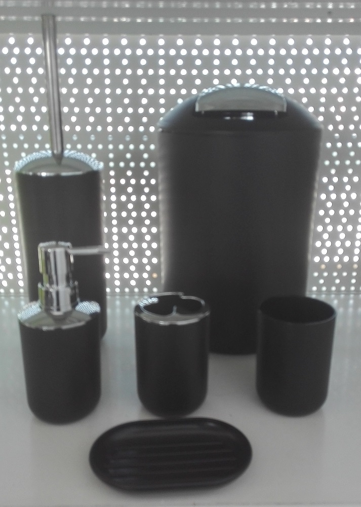 К-т аксесоари за баня 6 части черен