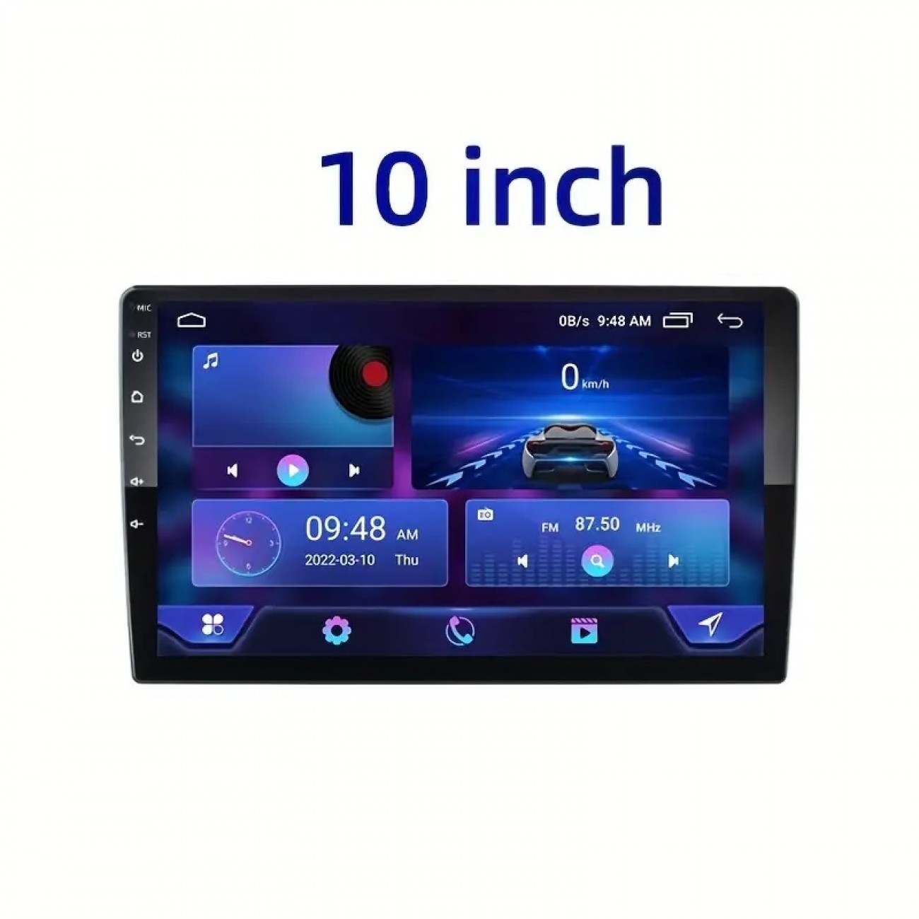 Универсална мултимедия за автомобил Smart Technology Dinn 10, 10 инчa, Full HD 1080P дисплей, Android, Ultra IPS дисплей, Bluetooth/WiFi/HiFi аудио