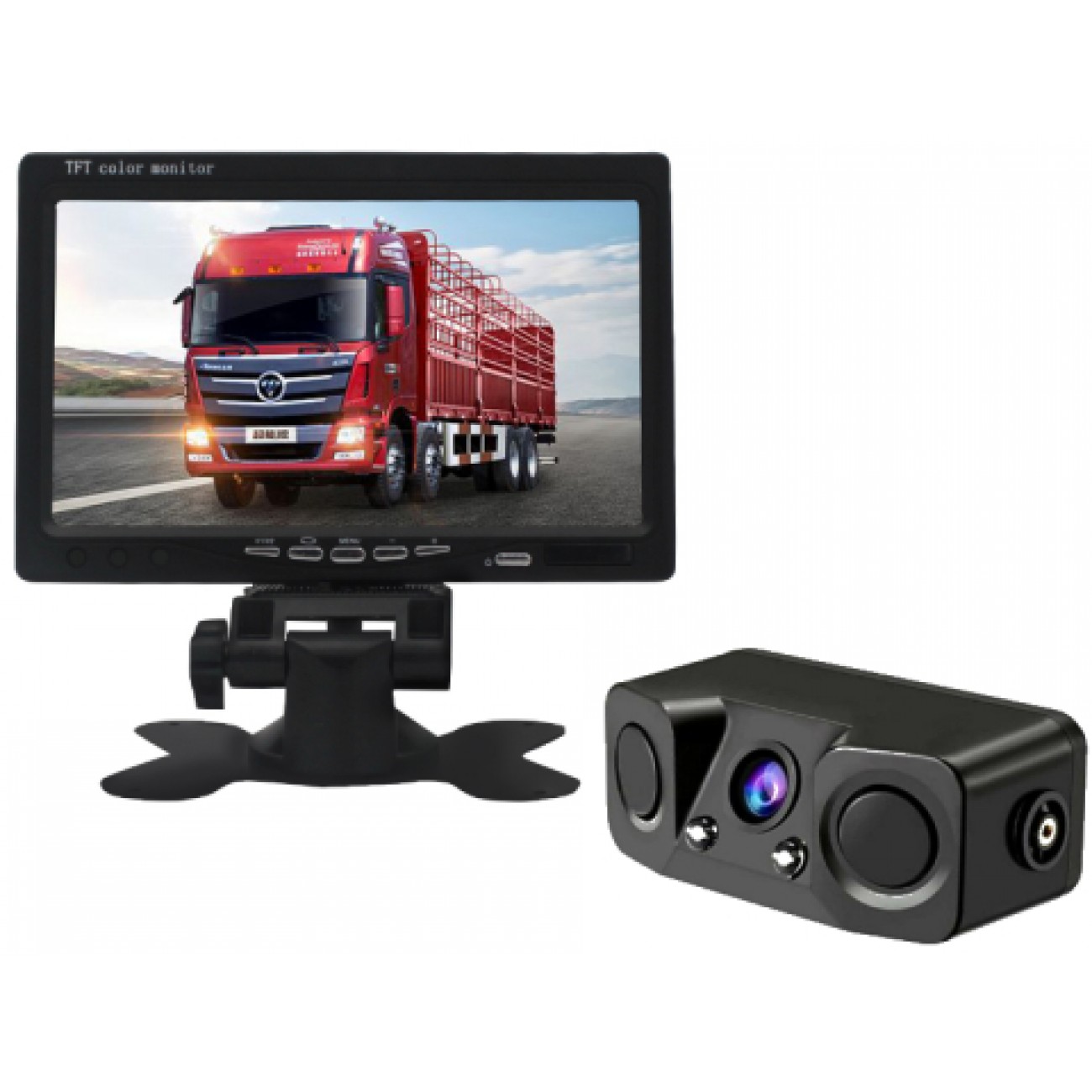 Комплект за паркиране Smart Technology Park Cam, 7" LCD монитор, AHD камера, 2 сензора