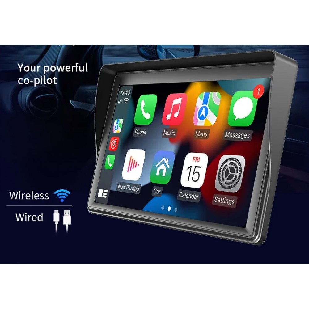 Мултимедиен плейър за автомобил Vivas Carplay M79, 7" HD тъч дисплей,  Apple CarPlay / Android Auto