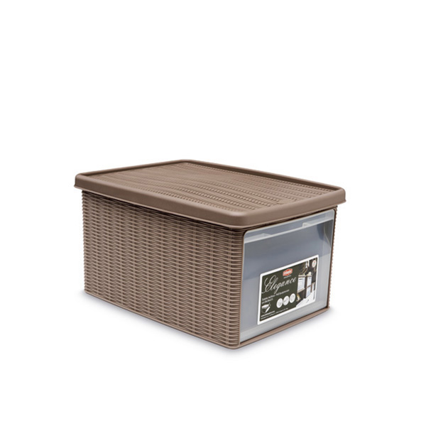 Универсална кутия с отвор Stefanplast Elegance M, 15L,  Кафяв