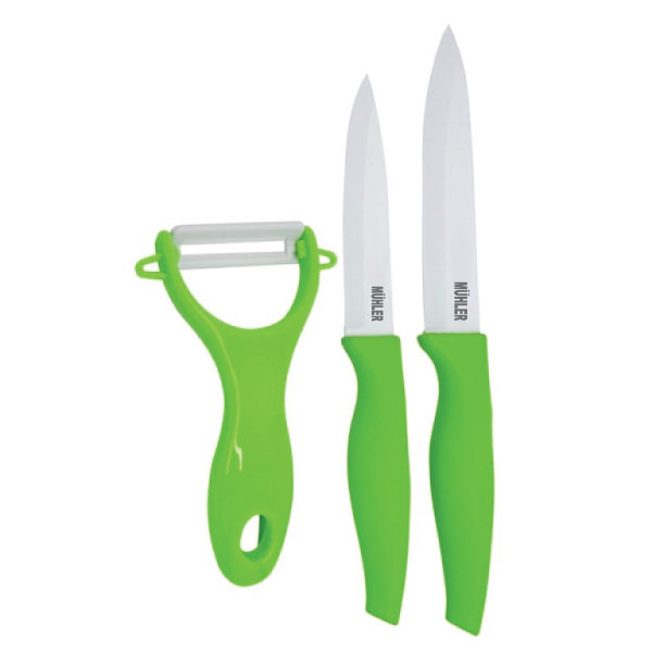 Ножове комплект MR-1829C, 3 ч, Зелен