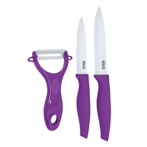 Ножове комплект MR-1829C, 3 ч, лилав