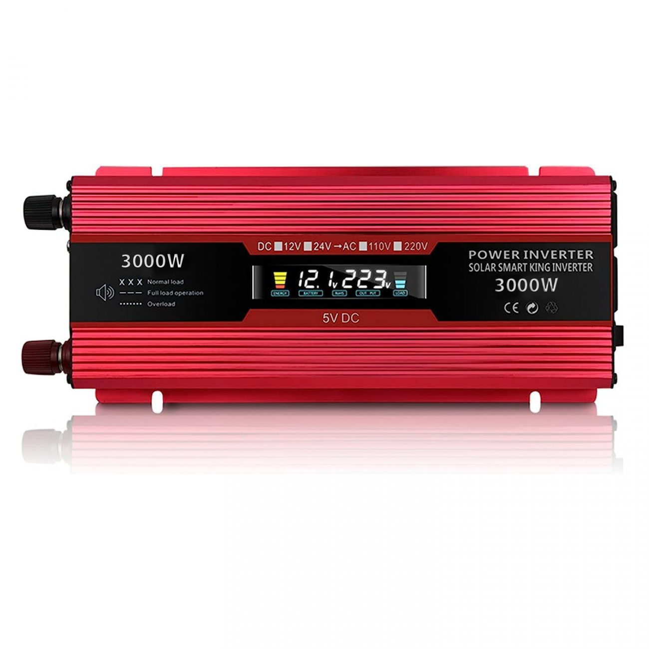 Инвертор на напрежение UKC KC-3000D, 12V - 220V, 3000W, LCD