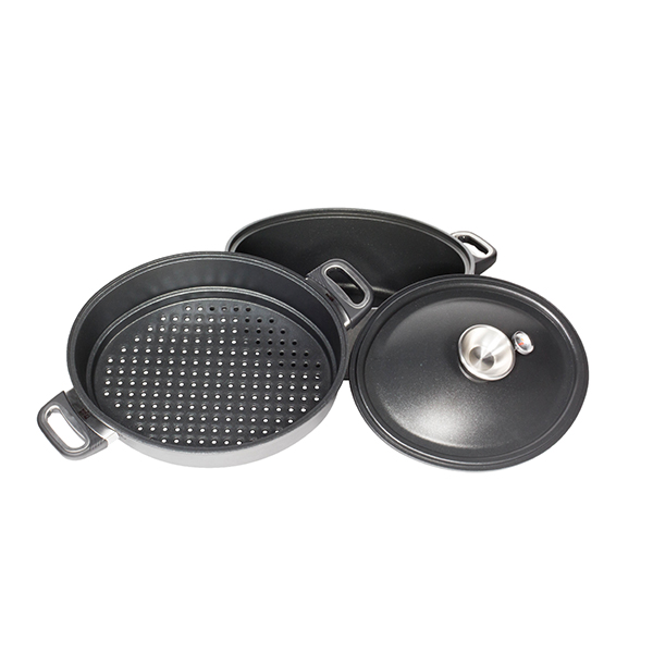 Тенджера AMT 24cm, к-т готвене без вода, индукция, 6.3L