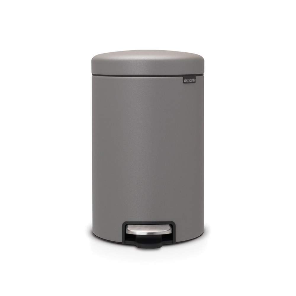 Кош за смет с педал Brabantia NewIcon 12L, Mineral Concrete Grey