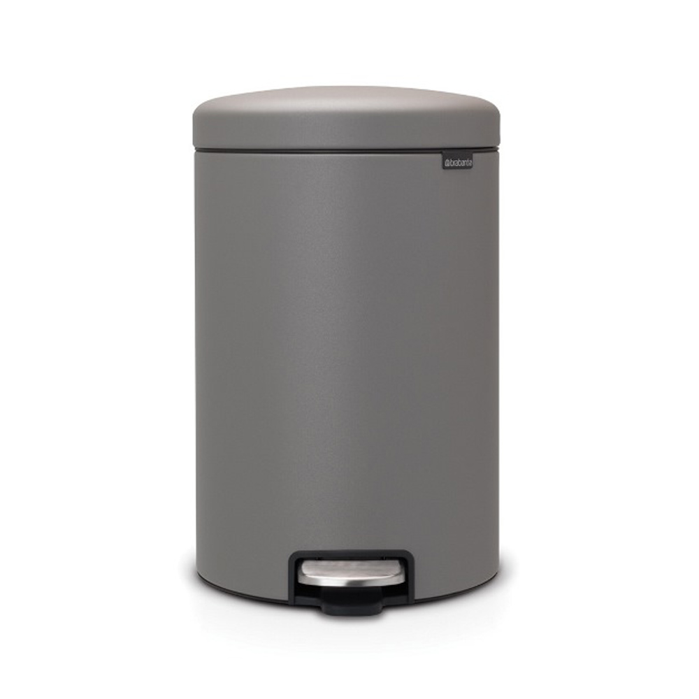 Кош за смет с педал Brabantia NewIcon 20L, Mineral Concrete Grey