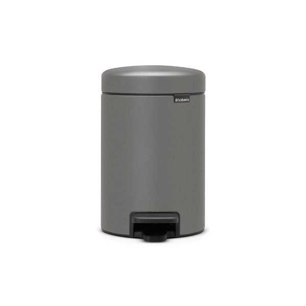 Кош за смет с педал Brabantia NewIcon 3L, Mineral Concrete Grey