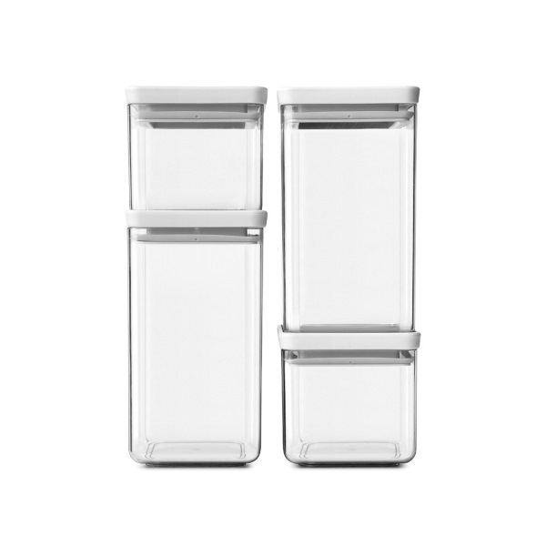 Буркан Brabantia Tasty+ 4 броя (2х0.7L и 2x1.6L), Light Grey