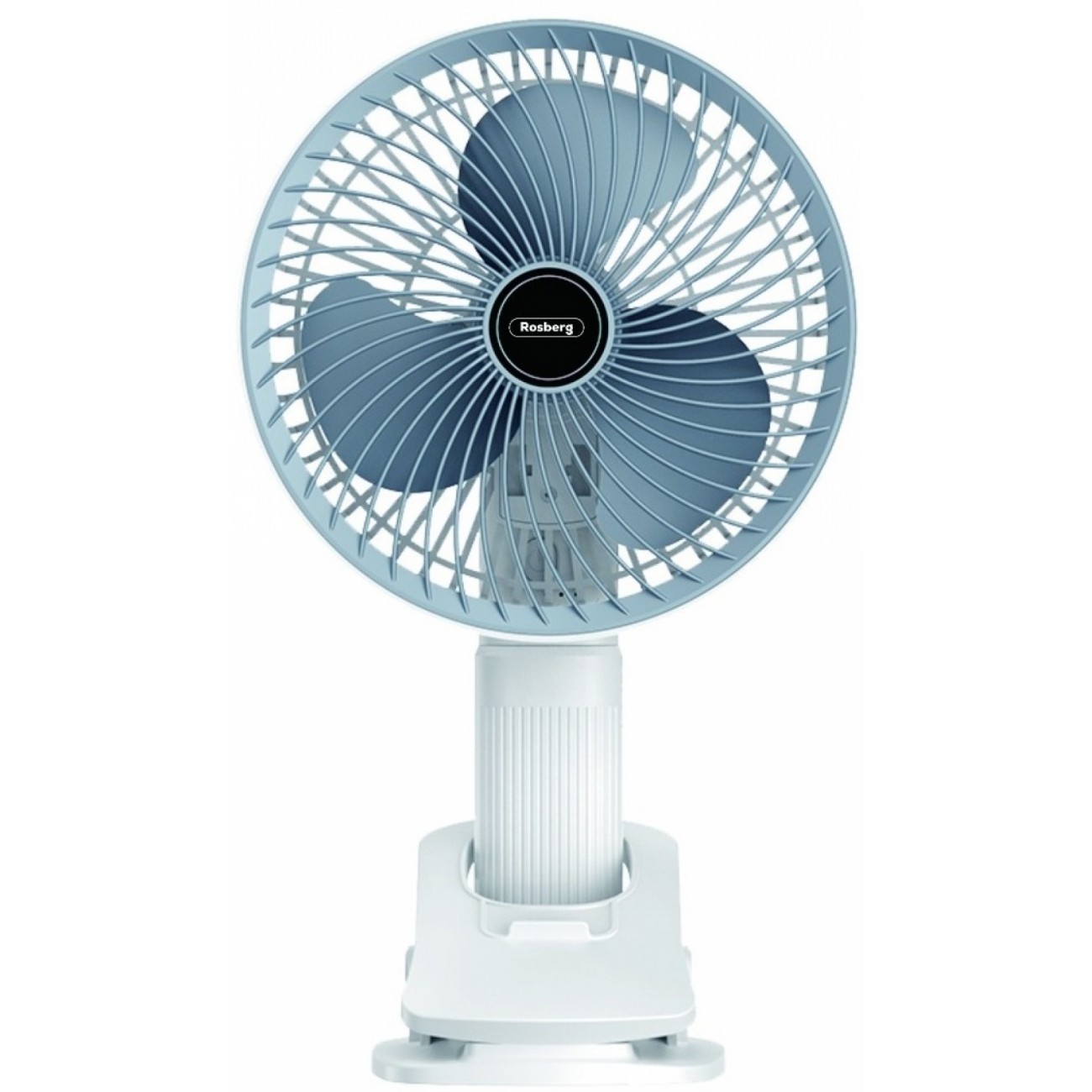 Вентилатор за Кола, Камион Rosberg R51760H, USB зареждане, Акумулаторна батерия, Щипка за закрепване