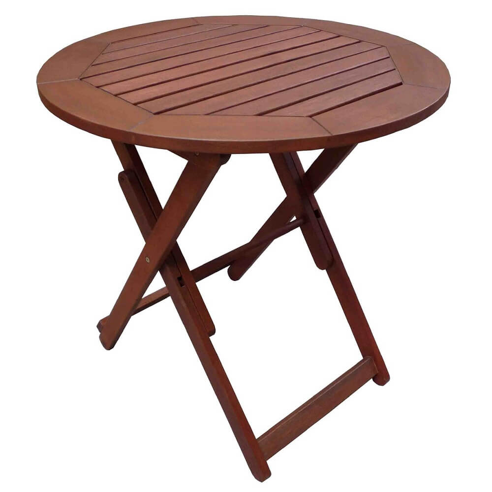 Маса сгъваема Muhler Meranti Ø70xH74cm, дърво